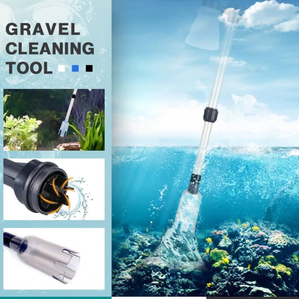 Electric Aquarium Gravel Cleaner with Adapter