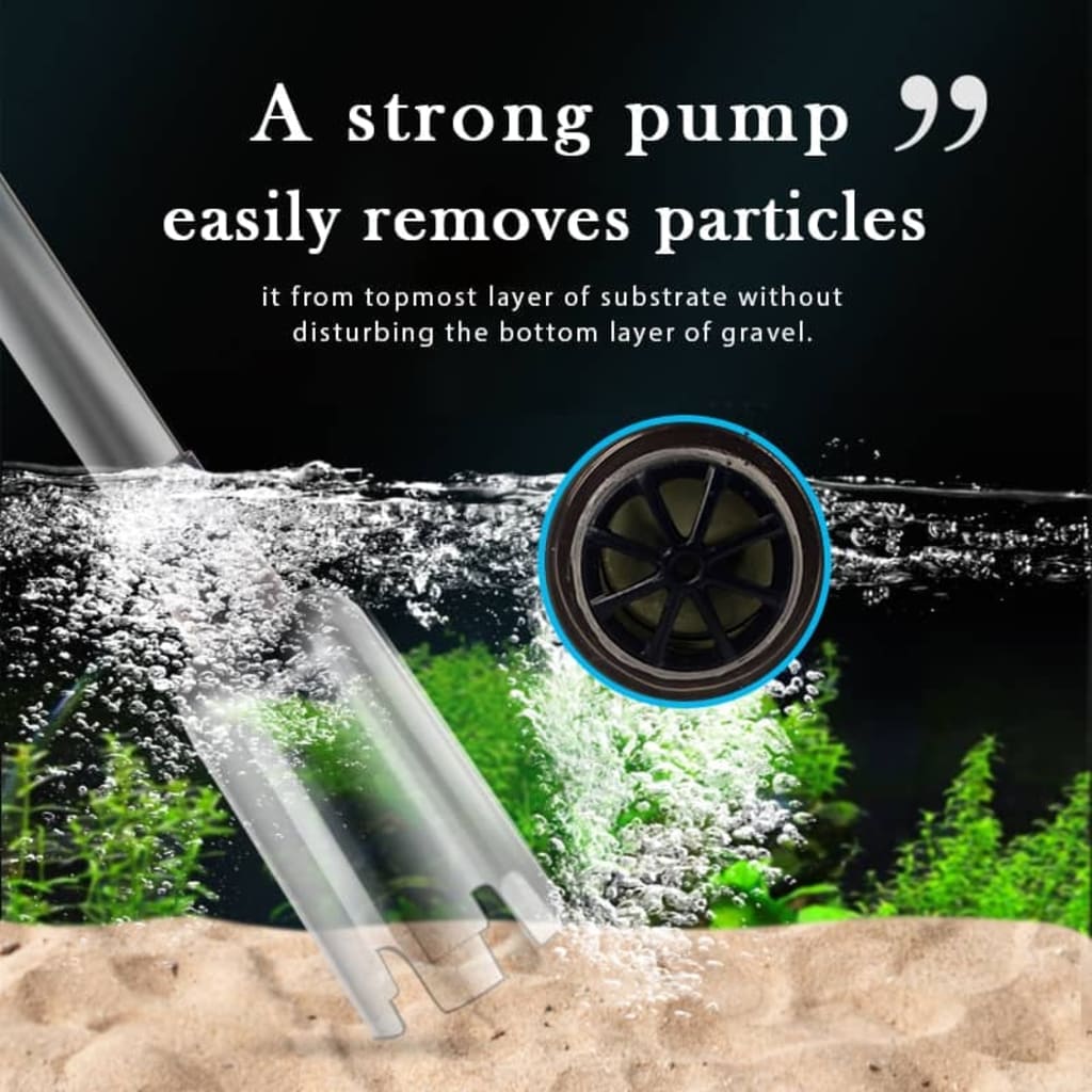 Electric Aquarium Gravel Cleaner with Adapter