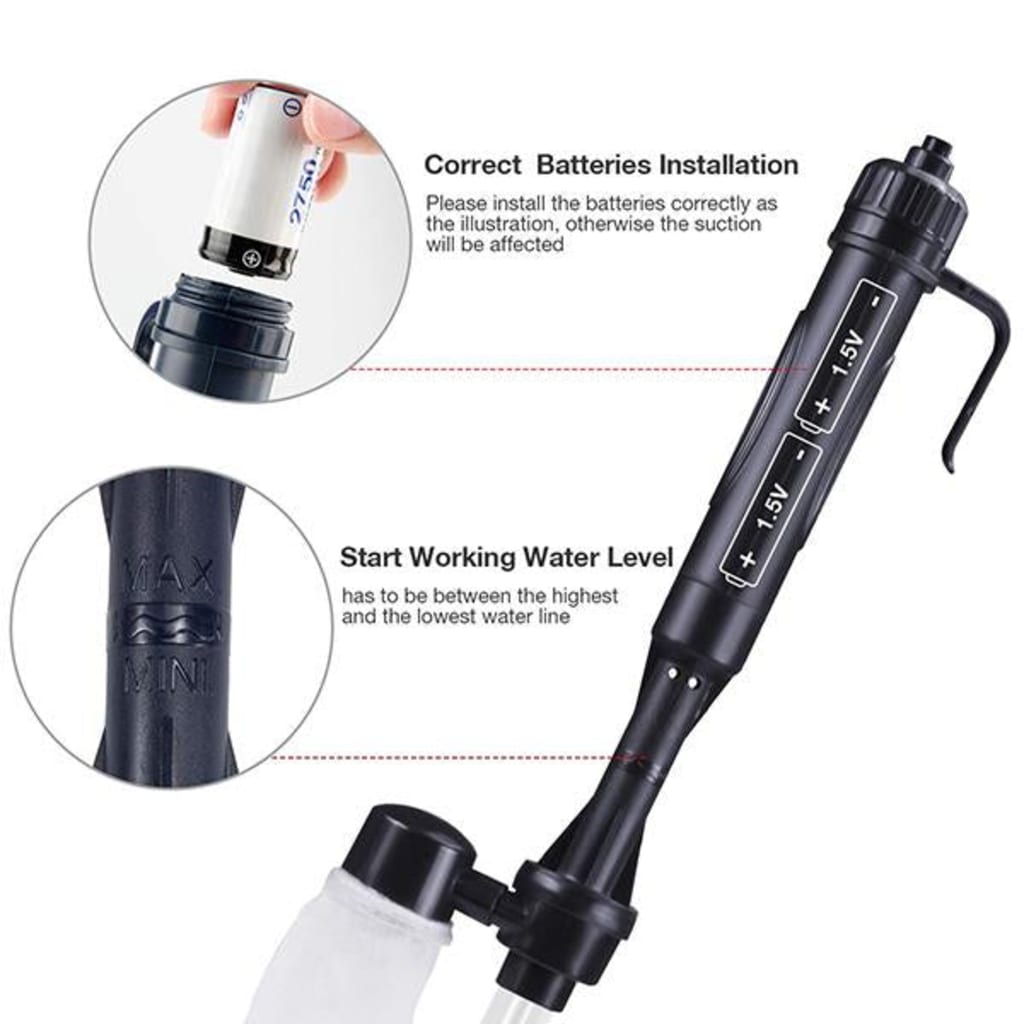 Electric Aquarium Gravel Cleaner with Adapter