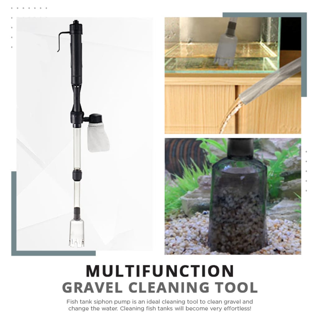 Electric Aquarium Gravel Cleaner with Adapter